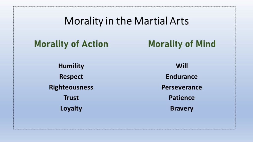 morality in the martial arts